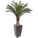 Creativ green Kunstpalme Cycaspalme Palme, Creativ green, Höhe 130 cm, im Kunststofftopf grün