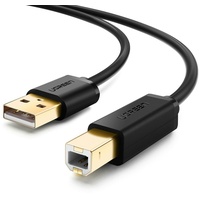 Ugreen 10351 USB Kabel 3 m USB 2.0 USB A USB B Schwarz