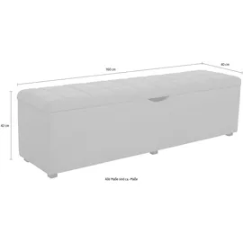 Home Affaire Hockerbank Checked Blau/Grau 160 x 42 x 40 cm
