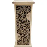 Dehner Natura Premium Insektenhotel Felica, Bienenhotel nachhaltig, Insektenhaus/Nistkasten für Bienen/Schmetterlinge/Käfer, ca. 14 x 35.5 11.5 cm, aus FSC-zertifizierten Kiefernholz, Natur