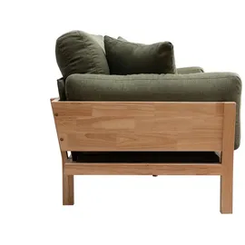 miliboo Couch Stoff 3-Sitzer Khaki
