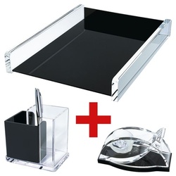 Wedo 3-tlg. Schreibtisch-Garnitur »acryl exklusiv« schwarz