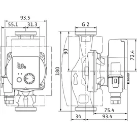 WILO Yonos PICO plus 30/1-6, 180mm Heizungspumpe (4215509)