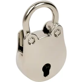 HMF Mini Deko Vorhängeschloss mit Schlüssel, Silber