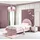 JV Möbel Kinderzimmer Set Kinderbett Nachttisch), Kleiderschrank rosa Luxus Möbel Modern