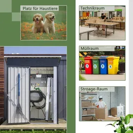 Laiham Geräteschuppen 1 x 1 m Schwarz