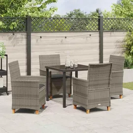 vidaXL Garten Essgruppe 5-tlg. Grau
