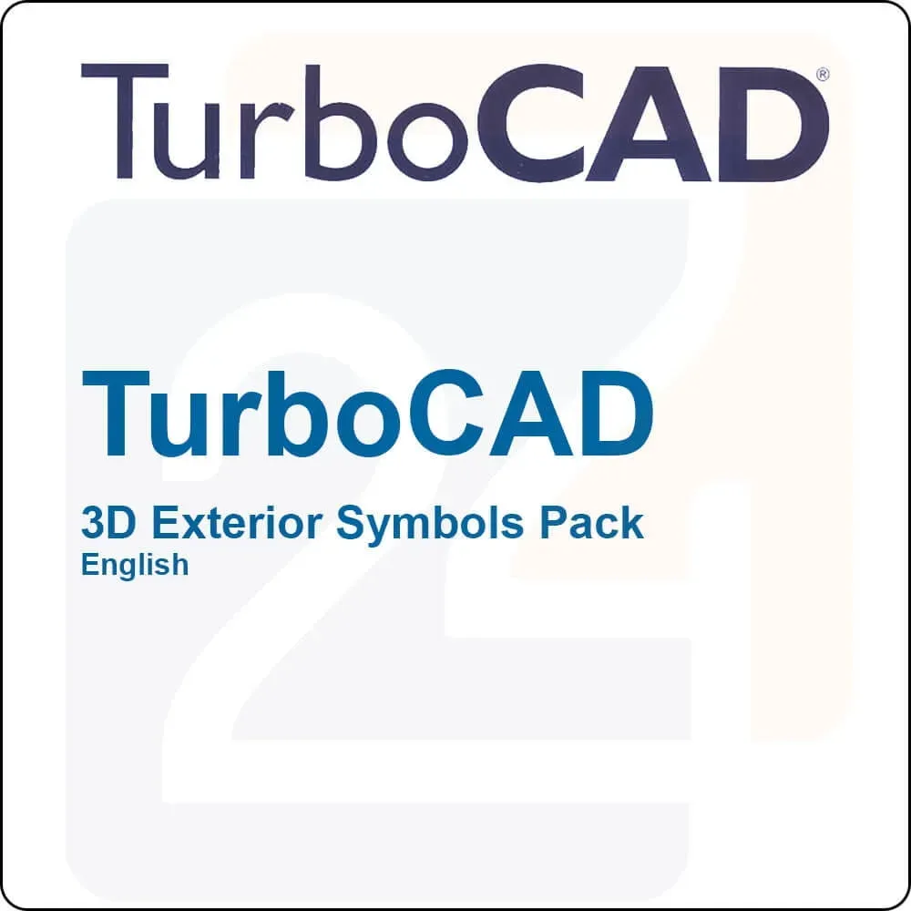 TurboCAD 3D Exterior Symbols Pack, English