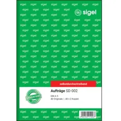 SIGEL Auftragsbuch A5/3x40BL SD SD002