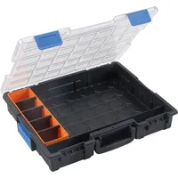 Allit Sortimentskasten B440xT355xH76mm 7 Fächer 4 Trennstege transp.schwarz