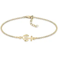 Elli Ankerarmband Damen goldfarben 925 Sterling Silber Größe 17