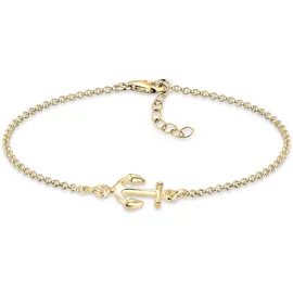 Elli Ankerarmband Damen goldfarben 925 Sterling Silber Größe 17