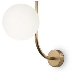 Wandlampe Wandleuchte Spotlampe Spotleuchte Nachtlicht Metall messing Milchglas