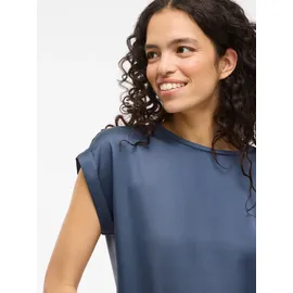VILA Viellette S/S Satin Top - Noos Blau XL