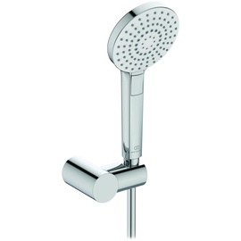Ideal Standard Handbrause-Set Idealrain Evo mit 3-Funktionshandbrause Ø 11 cm – schwenkbarer Brausehalter und Brauseschlauch 175cm, Chrom