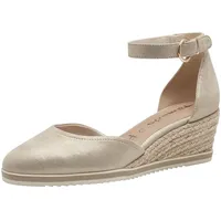 TAMARIS Damen Pumps mit Keilabsatz Leder, beige, 41 EU