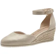 TAMARIS Damen Pumps mit Keilabsatz Leder, beige, 41 EU