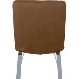W.Schillig Relaxliege daily dreams Leder/Polyester 75 x 91 x 170 cm Braun mit Kissen