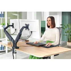 LEITZ Monitor-Halterung Dual dunkelgrau
