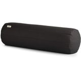 basaho Yoga Bolster Yogarolle | Bio-Baumwolle | Buchweizenschalen | Abnehmbarer und waschbarer Bezug | Yoga Rolle Yogakissen (Zen Schwarz)