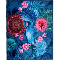 Hip Plaid »Ofelia«, mit Mandalas und Blumen, Kuscheldecke, blau