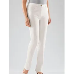 Bequeme Jeans CLASSIC, Damen, Gr. 42, Normalgrößen, weiß, 98% Baumwolle, 2% Elasthan, unifarben, lang, Jeans