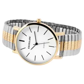 Excellanc Edelstahl Zugband bicolor 40 mm Quartz
