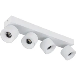 GLOBO LIGHTING LED Deckenstrahler "RAE", weiß (weiß matt), 4 flammig, Ø 7,20cm H: 12,00cm,, Lampen, mit schwenkbare und runde -zylindrischen LED-Strahlern
