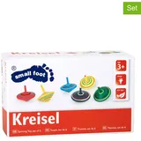 small foot gmbh & co. kg small foot 1730 - Holzkreisel gestreift, 6er Set