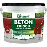 Ultrament Beton Frisch, deckende Betonfarbe, Bodenfarbe, 4 Liter, (Rot)