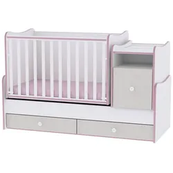 Lorelli Babybett Trend Plus NEW Schaukelfunktion Jugendbett Kommode Schreibtisch rosa