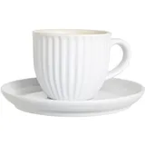 IB Laursen Tasse mit Untertasse Mynte, 7 cm, Ø 14 cm, Pure White
