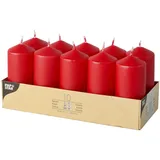 Papstar Stumpenkerzen 9 x 4 cm 10 St. rot