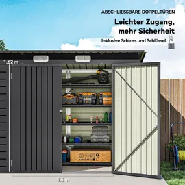 Outsunny Gerätehaus 2,49 x 1,21 m Grau