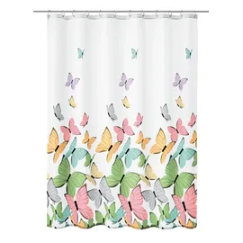 KLEINE WOLKE Duschvorhang Butterflies 180 x 200 cm mehrfarbig