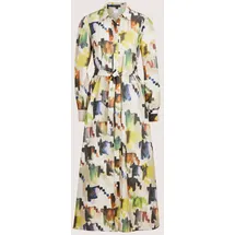Madeleine Hemdblusenkleid Ethno-Muster Weiß 36
