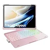 doqo Tastatur Hülle für iPad Air 11/iPad Pro 11,Hülle mit Tastatur für Air 11 M3/M2 (2025/2024),Air 5/4,Pro 11 4/3/2/1 Generation mit Touchpad, 360° Drehbar