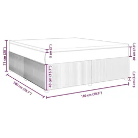 vidaXL Boxspringbett 180 x 200 cm Dunkelgrün