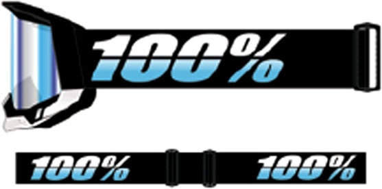 100 Percent Racecraft 2 Arkana, Crossbrille verspiegelt - Schwarz/Weiß/Hellblau Blau-Verspiegelt