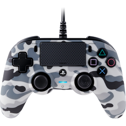 Nacon PS4 Controller Color Edition Camouflage Grau | Vibrationsmotoren, Touchpad, PC-kompatibel, 3m Kabel