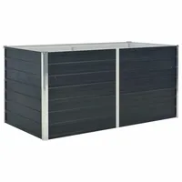 vidaXL Garten-Hochbeet verzinkter Stahl rechteckig 160 x 80 x 77 cm Anthrazit 