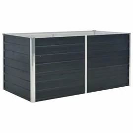 vidaXL Garten-Hochbeet verzinkter Stahl rechteckig 160 x 80 x 77 cm Anthrazit 