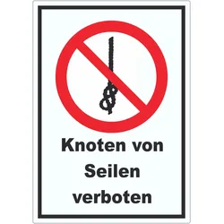 Knoten von Seilen verboten Aufkleber A0 (841x1189mm)