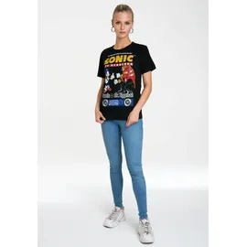 LOGOSHIRT Sonic vs. Dr. Eggman schwarz XL