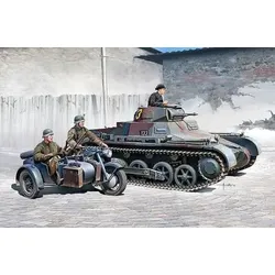 ACADEMY 493556 1:35 Panzer I Ausf. B & Motorrad