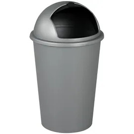 Home4You Abfalleimer 50 l Schwarz/Grau