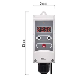 EMOS P5684 Anlegethermostat mit Fernfühler einstellbarer Schaltempfindlichkeit digitalem Display 5 bis 90 °C 45 x 45 x 130 mm