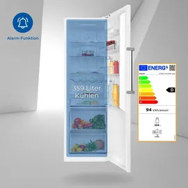 GGV Exquisit KS360-V-HE-040D Kühlschrank (359 l, 1850 mm hoch, Weiß)