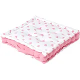 Homescapes Bodenkissen Rosa Herzen 50 x 50 cm Rosa