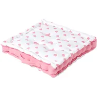 Homescapes Bodenkissen Rosa Herzen 50 x 50 cm Rosa